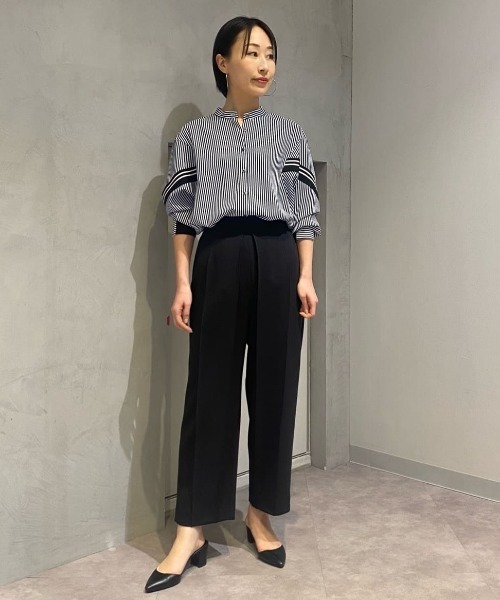 CAST:(キャストコロン)の「【着心地抜群/セットアップ】デザインタックジャージーパンツ(その他パンツ・レディース・ブラック/オフホワイト・S/M)」の18枚目の写真