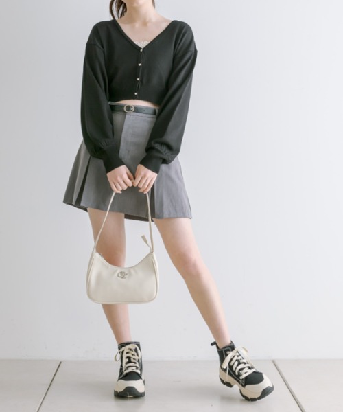 OLIVE des OLIVE(オリーブデオリーブ)の「【WEB限定】ハートボタンカーディガン 1041050120(カーディガン/ボレロ・レディース・イエロー/オフホワイト/ブラック/サックスブルー・FREE)」の11枚目の写真