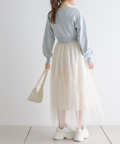 OLIVE des OLIVE(オリーブデオリーブ)の「【WEB限定】ハートボタンカーディガン 1041050120(カーディガン/ボレロ・レディース・イエロー/オフホワイト/ブラック/サックスブルー・FREE)」の19枚目の写真