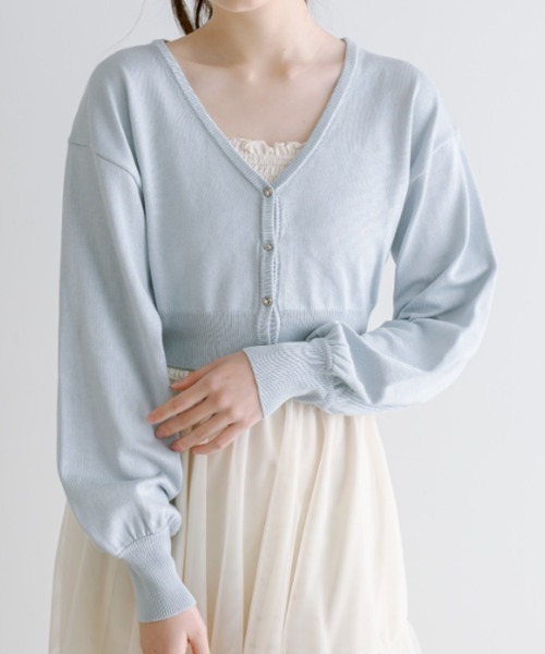 OLIVE des OLIVE(オリーブデオリーブ)の「【WEB限定】ハートボタンカーディガン 1041050120(カーディガン/ボレロ・レディース・イエロー/オフホワイト/ブラック/サックスブルー・FREE)」の20枚目の写真