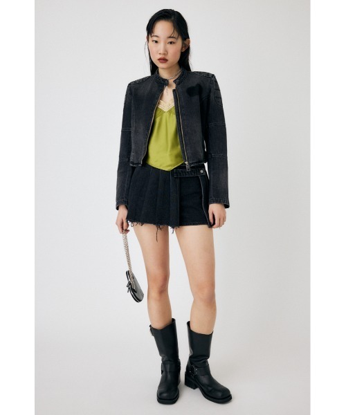 MOUSSY（マウジー）の「DENIM BIKER ジャケット（デニムジャケット・レディース・ライトブラック/ブルー・1）」の17枚目の写真