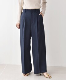 quaranciel | quaranciel:〈洗濯機可能〉ピンストライプ タック ワイド パンツ(スラックス)