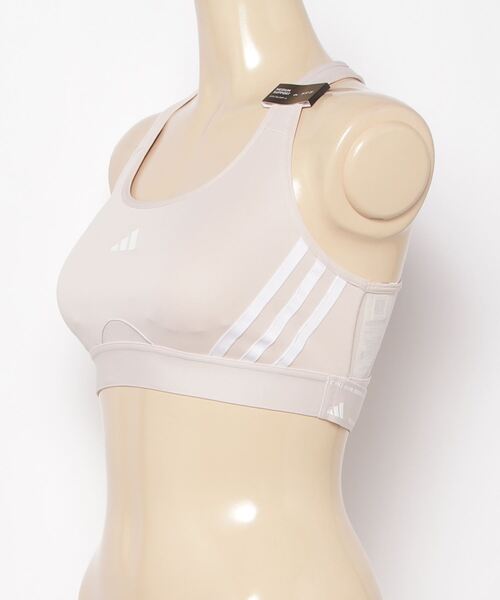 adidas(アディダス)の「アディダス adidas Powerimpactトレイン ミディアムサポート スリーストライプスブラ(スポーツブラ・レディース・ピンク/ブラック/グレー/オレンジ・S/M/L/XL)」の5枚目の写真