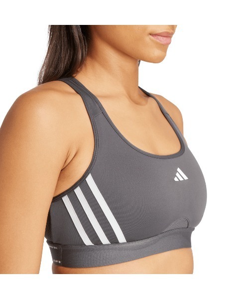 adidas(アディダス)の「アディダス adidas Powerimpactトレイン ミディアムサポート スリーストライプスブラ(スポーツブラ・レディース・ピンク/ブラック/グレー/オレンジ・S/M/L/XL)」の22枚目の写真