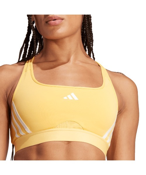 adidas(アディダス)の「アディダス adidas Powerimpactトレイン ミディアムサポート スリーストライプスブラ(スポーツブラ・レディース・ピンク/ブラック/グレー/オレンジ・S/M/L/XL)」の14枚目の写真