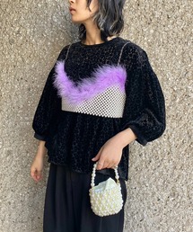 heki ヘキファー付きビーズベスト