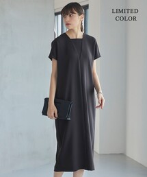 ICB（アイシービー）の「【接触冷感・UVケア・速乾・洗える】FluidBackSatin レイヤードデザインワンピース（ワンピース）」
