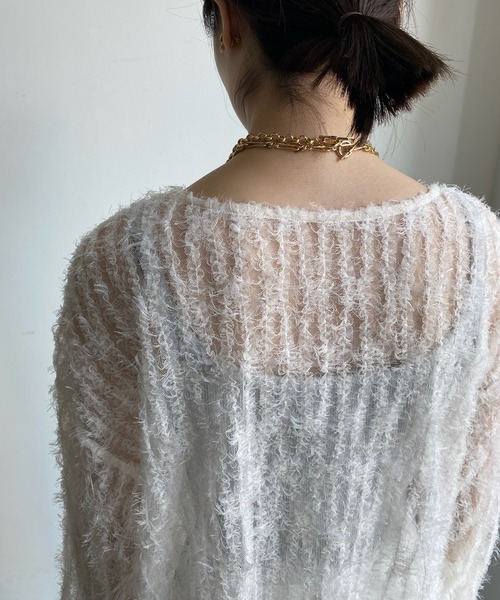 新品　doudou ドゥドゥ　フェザー　チュール　プルオーバー  ブラック フェザーチュールプルオーバー | DOUDOU(ドゥドゥ)レディース