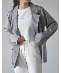 [2024SS COLLECTION]サテンダブルテーラードジャケット