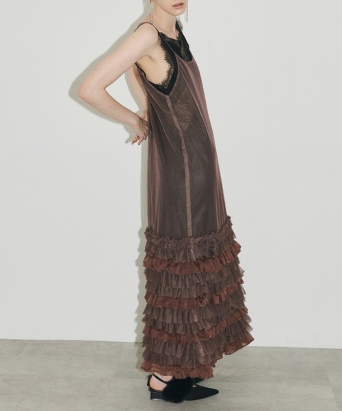 ラベル エチュード【Belle vintage】ティアード フレアー ワンピース ラベル エチュード【Belle vintage】ティアード フレアー ワンピース