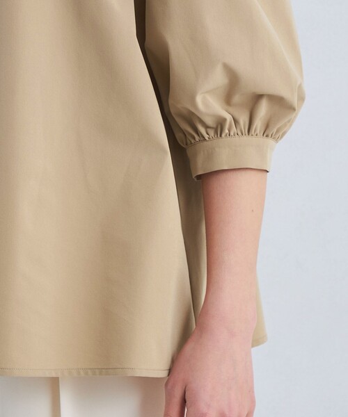 green label relaxing（グリーンレーベルリラクシング）の「【WEB限定】バンドカラー ギャザー ブラウス -ウォッシャブル・吸水速乾・UVカット-（シャツ/ブラウス・レディース・ホワイト/ベージュ/ネイビー・FREE）」の17枚目の写真