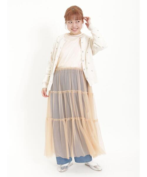 Samansa Mos2（サマンサ モスモス）の「デニムタックパンツ（デニムパンツ・レディース・ネイビー/ブルー・F）」の5枚目の写真