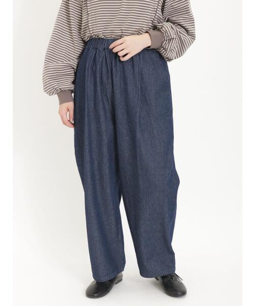 Samansa Mos2（サマンサ モスモス）の「デニムタックパンツ（デニムパンツ・レディース・ネイビー/ブルー・F）」の8枚目の写真