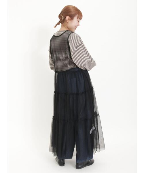 Samansa Mos2（サマンサ モスモス）の「デニムタックパンツ（デニムパンツ・レディース・ネイビー/ブルー・F）」の14枚目の写真