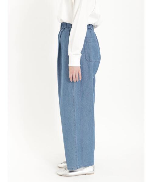 Samansa Mos2（サマンサ モスモス）の「デニムタックパンツ（デニムパンツ・レディース・ネイビー/ブルー・F）」の16枚目の写真