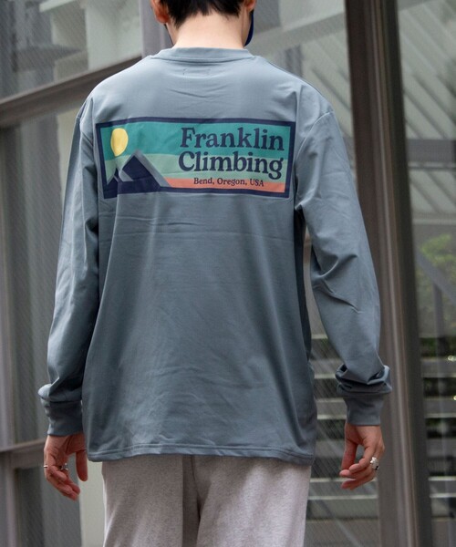 Franklin Climbing(フランクリンクライミング)の「【限定展開】【Franklin Climbing/フランクリンクライミング】バックプリントロンTee(Tシャツ/カットソー・メンズ・ホワイト/オレンジ/グレイッシュベージュ/ブラック/グレイッシュブルー・S/L/M)」の5枚目の写真