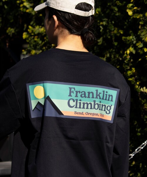 Franklin Climbing(フランクリンクライミング)の「【限定展開】【Franklin Climbing/フランクリンクライミング】バックプリントロンTee(Tシャツ/カットソー・メンズ・ホワイト/オレンジ/グレイッシュベージュ/ブラック/グレイッシュブルー・S/L/M)」の3枚目の写真