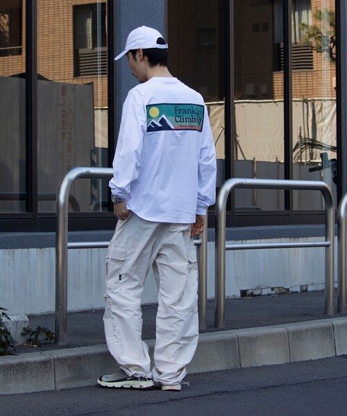 Franklin Climbing(フランクリンクライミング)の「【限定展開】【Franklin Climbing/フランクリンクライミング】バックプリントロンTee(Tシャツ/カットソー・メンズ・ホワイト/オレンジ/グレイッシュベージュ/ブラック/グレイッシュブルー・S/L/M)」の16枚目の写真