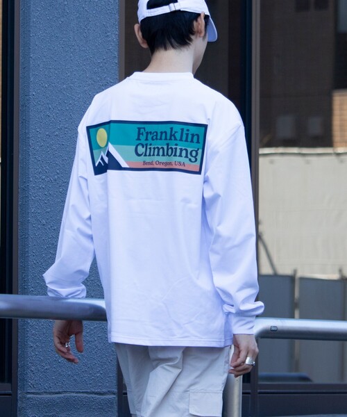 Franklin Climbing(フランクリンクライミング)の「【限定展開】【Franklin Climbing/フランクリンクライミング】バックプリントロンTee(Tシャツ/カットソー・メンズ・ホワイト/オレンジ/グレイッシュベージュ/ブラック/グレイッシュブルー・S/L/M)」の20枚目の写真
