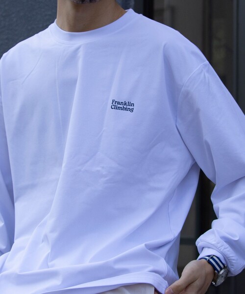 Franklin Climbing(フランクリンクライミング)の「【限定展開】【Franklin Climbing/フランクリンクライミング】バックプリントロンTee(Tシャツ/カットソー・メンズ・ホワイト/オレンジ/グレイッシュベージュ/ブラック/グレイッシュブルー・S/L/M)」の21枚目の写真