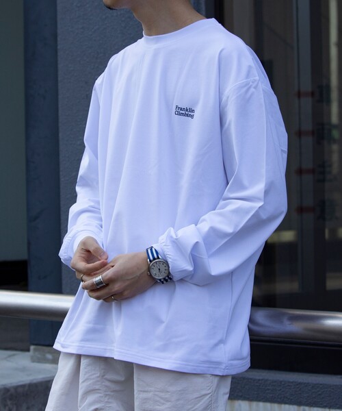 Franklin Climbing(フランクリンクライミング)の「【限定展開】【Franklin Climbing/フランクリンクライミング】バックプリントロンTee(Tシャツ/カットソー・メンズ・ホワイト/オレンジ/グレイッシュベージュ/ブラック/グレイッシュブルー・S/L/M)」の22枚目の写真