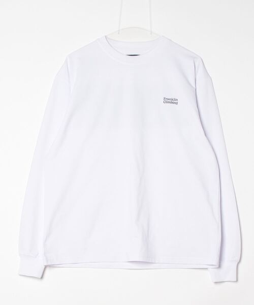 Franklin Climbing(フランクリンクライミング)の「【限定展開】【Franklin Climbing/フランクリンクライミング】バックプリントロンTee(Tシャツ/カットソー・メンズ・ホワイト/オレンジ/グレイッシュベージュ/ブラック/グレイッシュブルー・S/L/M)」の6枚目の写真