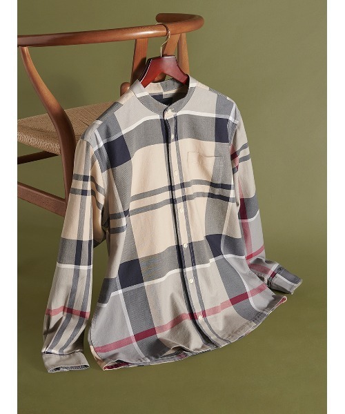 Barbour（バブアー）の「Reyner タータンチェック バンドカラー シャツ