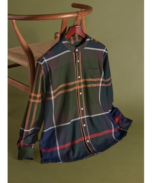 Barbour（バブアー）の「Reyner タータンチェック バンドカラー シャツ