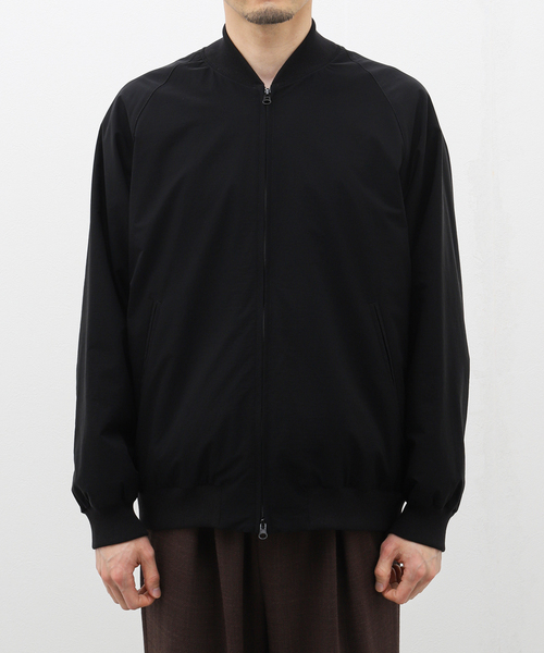 ATON エイトン フライトジャケット ブラック セール】【ATON / エイトン】STRETCH WOOLY NYLON FLIGHT JACKET