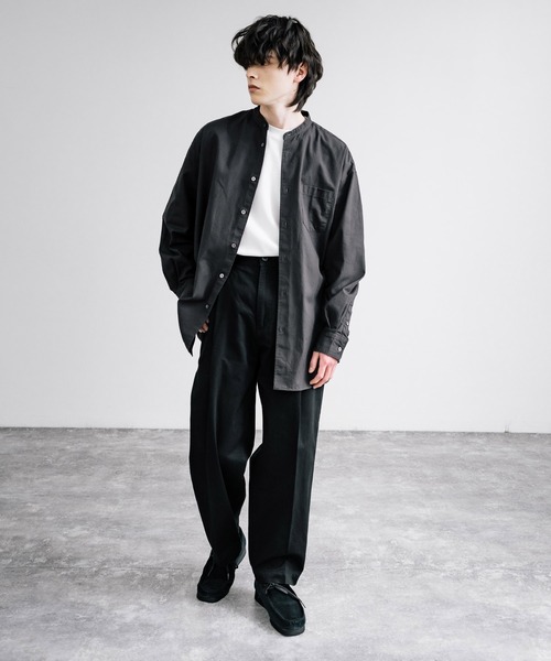 Audience(オーディエンス)の「Upscape Audience アップスケープオーディエンス 日本製 国産 備後 ヴィンテージフレンチドリル1タックバレルパンツ AUD3576(チノパンツ・メンズ・ベージュ/ブラック・M/L/XL)」の7枚目の写真