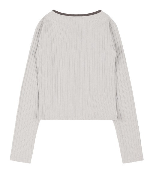 FANCY CLUB（ファンシークラブ）の「A'GEM/9 × .kom 『 FANCY CLUB/ファンシークラブ』 TYPO BASIC LOGO CARDIGAN/ロゴカーディガン（カーディガン/ボレロ・レディース・ブラック/ベージュ/ブラウン・FREE）」の10枚目の写真