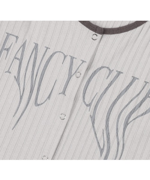 FANCY CLUB（ファンシークラブ）の「A'GEM/9 × .kom 『 FANCY CLUB/ファンシークラブ』 TYPO BASIC LOGO CARDIGAN/ロゴカーディガン（カーディガン/ボレロ・レディース・ブラック/ベージュ/ブラウン・FREE）」の12枚目の写真