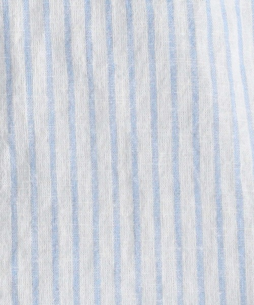 BACK NUMBER（バックナンバー）の「【BACK NUMBER】綿麻混紡長袖レギュラーシャツ（シャツ/ブラウス・メンズ・ホワイト×ブルー/ネイビー×ホワイト・S/M/L/XL）」の3枚目の写真