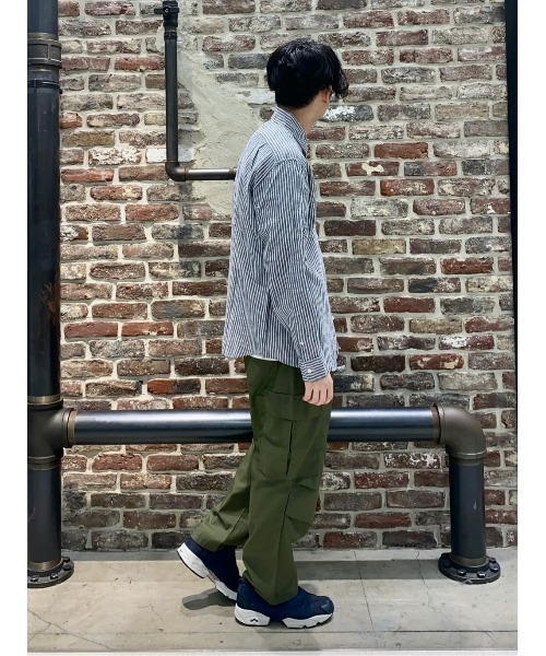 BACK NUMBER（バックナンバー）の「【BACK NUMBER】綿麻混紡長袖レギュラーシャツ（シャツ/ブラウス・メンズ・ホワイト×ブルー/ネイビー×ホワイト・S/M/L/XL）」の16枚目の写真