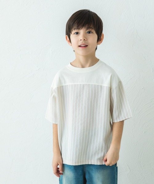 異素材切替 ユニセックス半袖Tシャツ（Tシャツ/カットソー