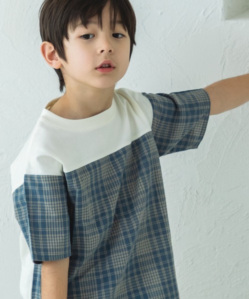 異素材切替 ユニセックス半袖Tシャツ（Tシャツ/カットソー