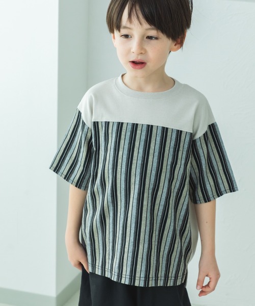 異素材切替 ユニセックス半袖Tシャツ（Tシャツ/カットソー