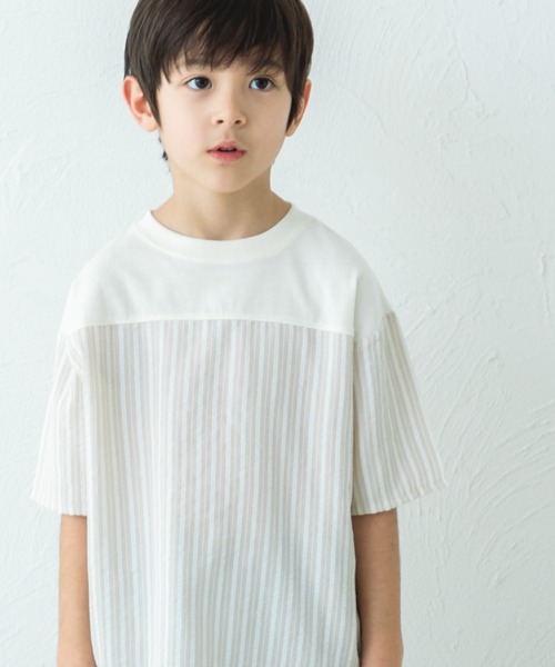異素材切替 ユニセックス半袖Tシャツ（Tシャツ/カットソー
