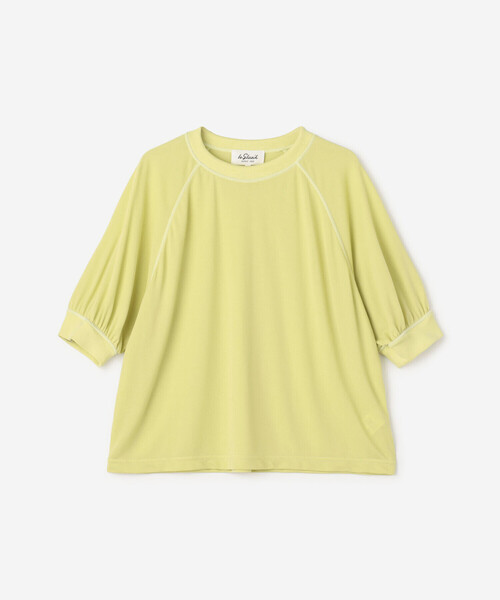 LE GLAZIK（ルグラジック）の「LE GLAZIK | 5分袖プルオーバー WOMEN（ニット/セーター・レディース・オフホワイト/イエロー系その他/ブラック・36）」の4枚目の写真