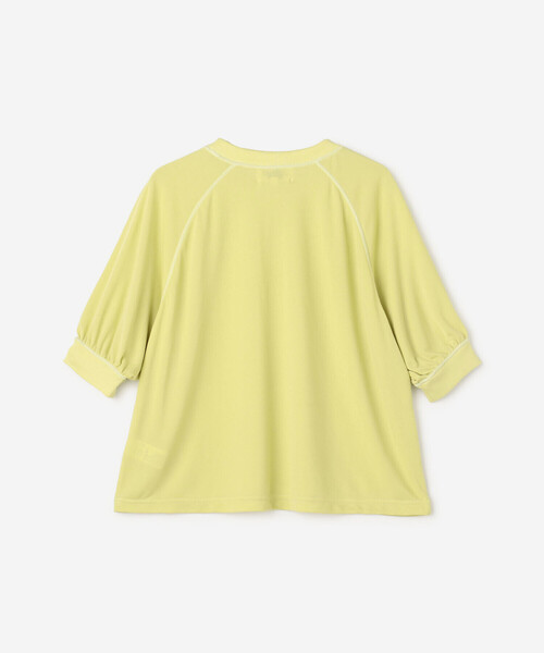 LE GLAZIK（ルグラジック）の「LE GLAZIK | 5分袖プルオーバー WOMEN（ニット/セーター・レディース・オフホワイト/イエロー系その他/ブラック・36）」の5枚目の写真