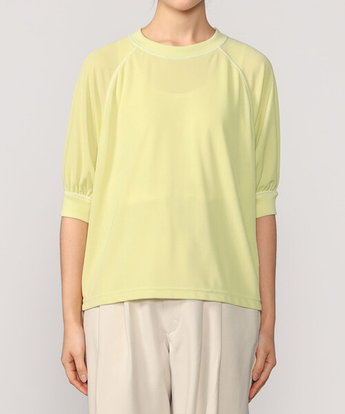 LE GLAZIK（ルグラジック）の「LE GLAZIK | 5分袖プルオーバー WOMEN（ニット/セーター・レディース・オフホワイト/イエロー系その他/ブラック・36）」の9枚目の写真