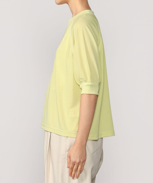 LE GLAZIK（ルグラジック）の「LE GLAZIK | 5分袖プルオーバー WOMEN（ニット/セーター・レディース・オフホワイト/イエロー系その他/ブラック・36）」の10枚目の写真