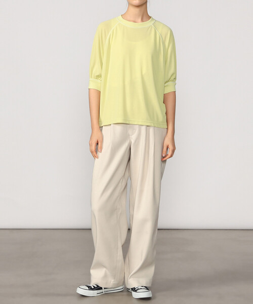 LE GLAZIK（ルグラジック）の「LE GLAZIK | 5分袖プルオーバー WOMEN（ニット/セーター・レディース・オフホワイト/イエロー系その他/ブラック・36）」の13枚目の写真