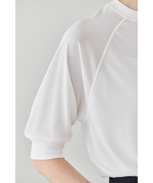 LE GLAZIK（ルグラジック）の「LE GLAZIK | 5分袖プルオーバー WOMEN（ニット/セーター・レディース・オフホワイト/イエロー系その他/ブラック・36）」の16枚目の写真