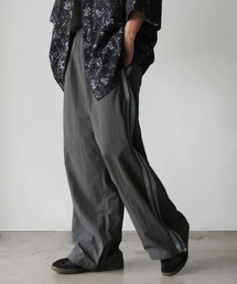 サイドラインナイロントラックパンツ/ワイドナイロンパンツ
