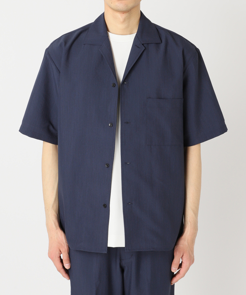 417 EDIFICE（フォーワンセブンエディフィス）の「【Plan Tech】オープンカラーシャツ　”セットアップ着用可能”（シャツ/ブラウス・メンズ・グリーン/ネイビー/ブルー系その他/チャコールグレー/マルチ/ベージュ/その他1・SMALL/MEDIUM/LARGE/X-LARGE）」の18枚目の写真