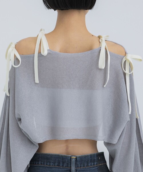 TAN(タン)の「【TAN/タン】《STUDIOUS別注》マルチウェイニットボレロ(カーディガン/ボレロ・レディース・ブラック/グレー・FREE)」の11枚目の写真