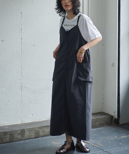 GENE HEAVENS（ジーンヘブンズ）の「(GENE HEAVENS×THOUSAND MILE)バッククロスストラップ フロントジップ ワンピース（ワンピース・レディース・ブラック/グレー・FREE）」の7枚目の写真