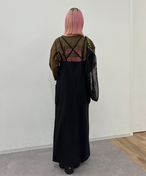 GENE HEAVENS（ジーンヘブンズ）の「(GENE HEAVENS×THOUSAND MILE)バッククロスストラップ フロントジップ ワンピース（ワンピース・レディース・ブラック/グレー・FREE）」の18枚目の写真