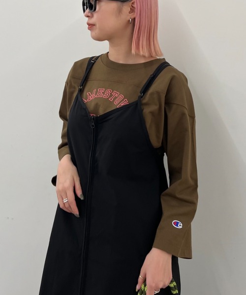 GENE HEAVENS（ジーンヘブンズ）の「(GENE HEAVENS×THOUSAND MILE)バッククロスストラップ フロントジップ ワンピース（ワンピース・レディース・ブラック/グレー・FREE）」の19枚目の写真